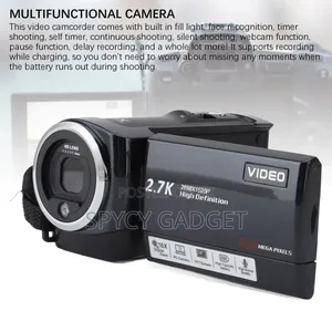 2. HD Video Camcorder With Remote Control 50MP
