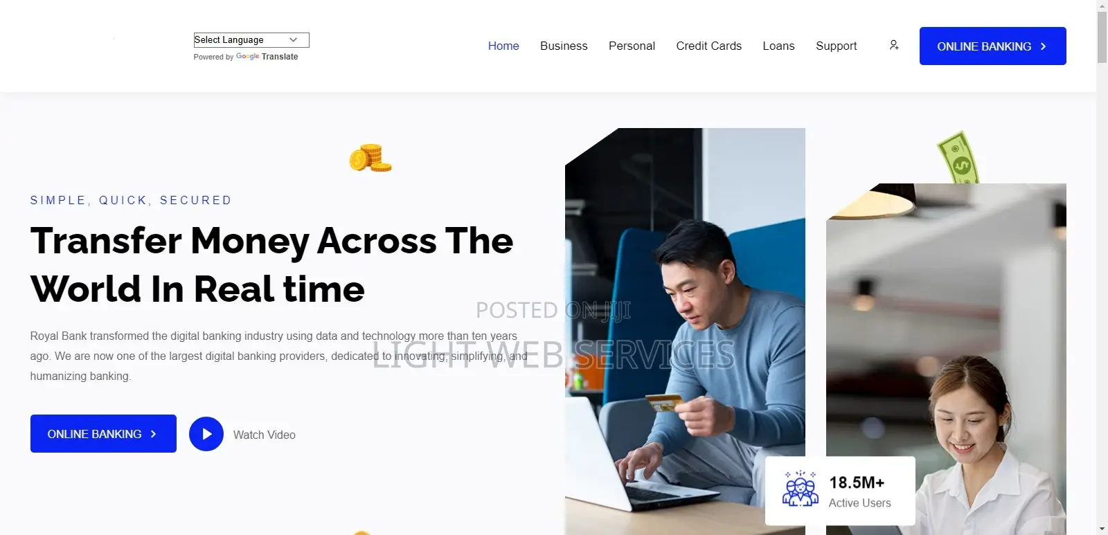 I Design Online Banking Website