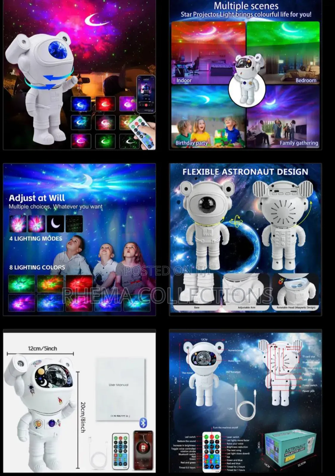 Astronaut Starry Sky Projection Lamp With Bluetooth Speaker