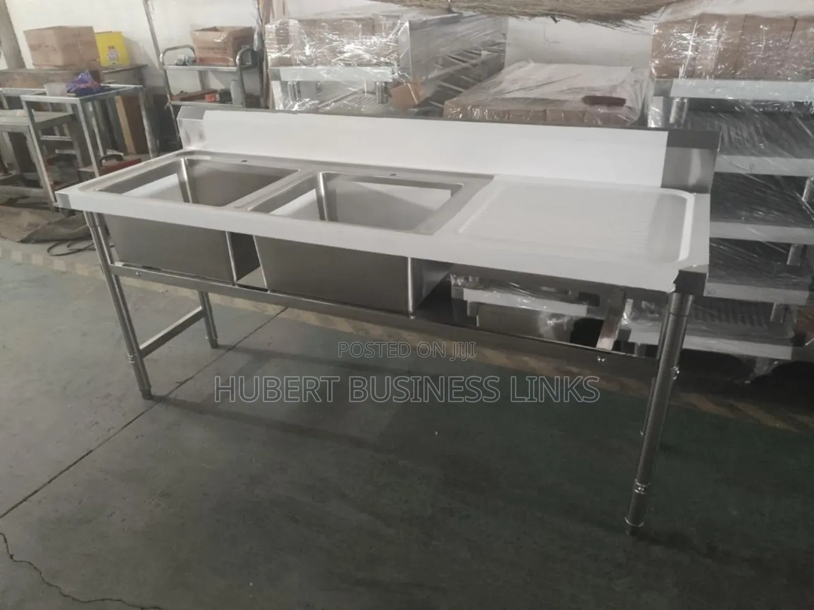 Industrial Kitchen Sink Double With Side