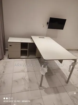 Mordern L-shape Office Table With Coded Lock