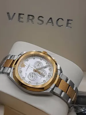 Photo - Versace MIXED TONE Chain WHITE Dial Chrono Watch