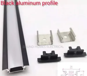17mm Black Aluminium Profiles Track
