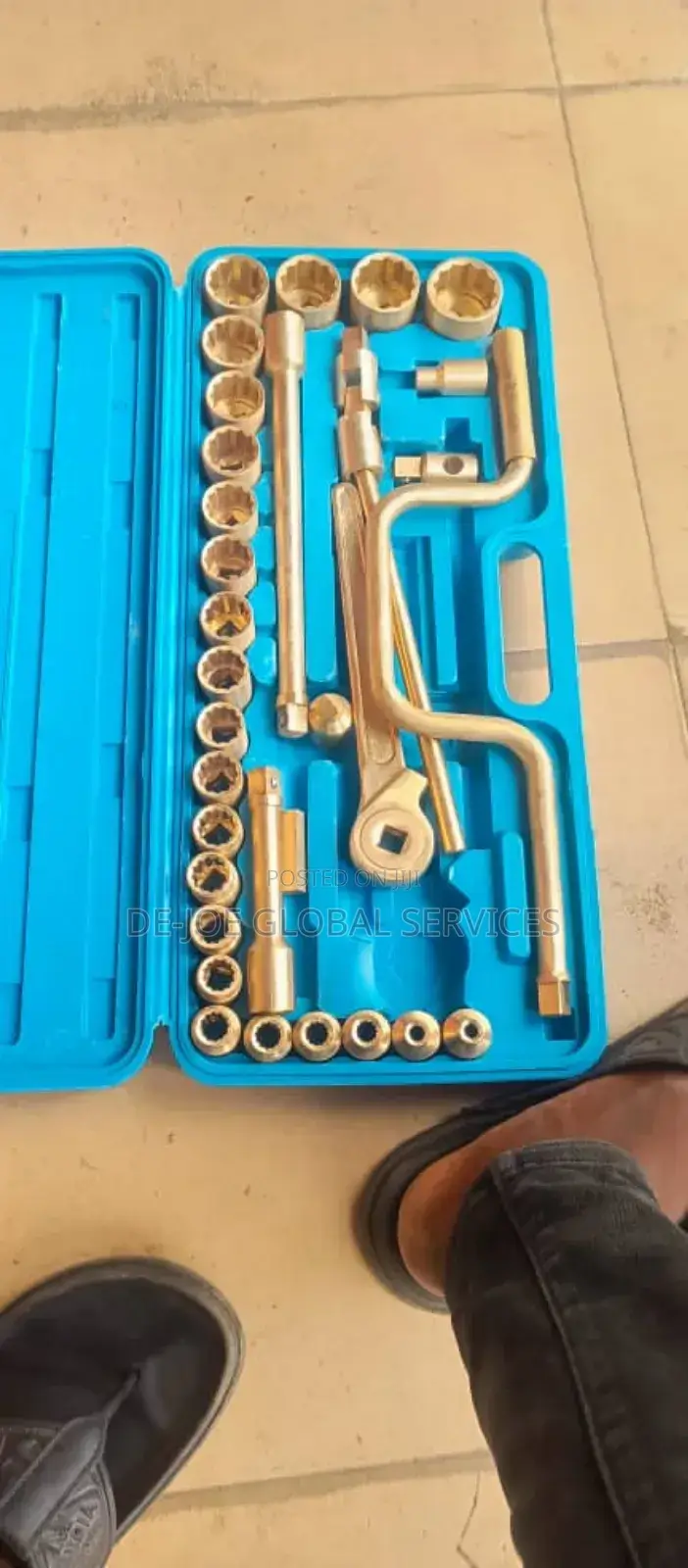 Non Sparking Socket Set 1/2" Drive Brass