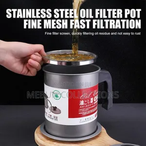 Stainless Steel Oil Filter and Storage Container - 1.4l