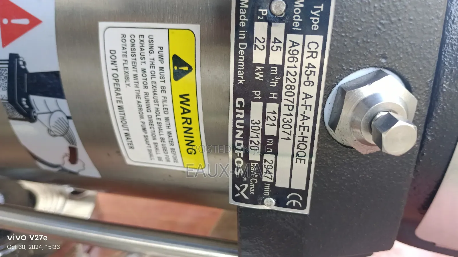 Vertical Grundfos Pump