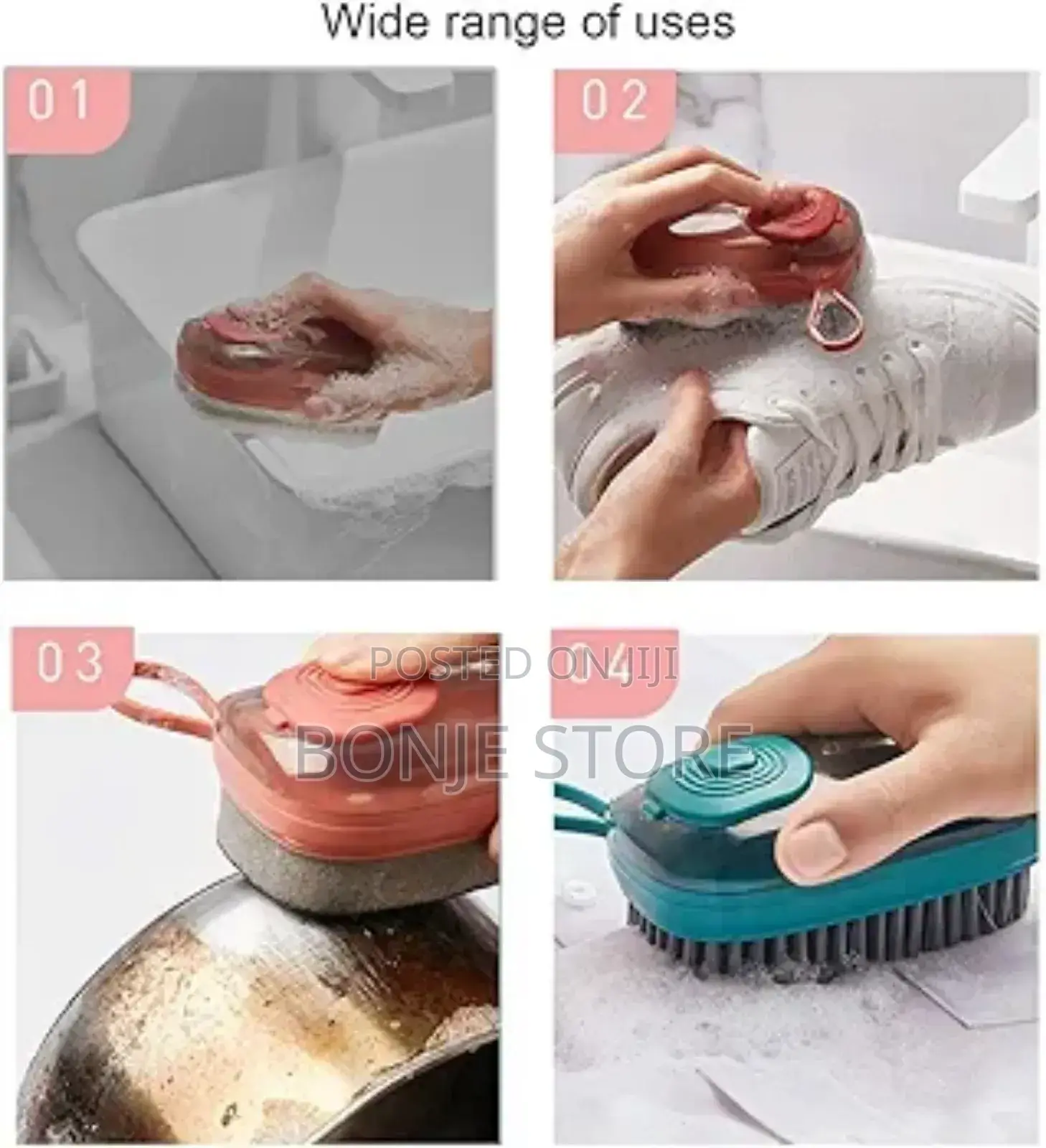 Multifunctional Scrubbing Brush With Liquid Soap Dispenser
