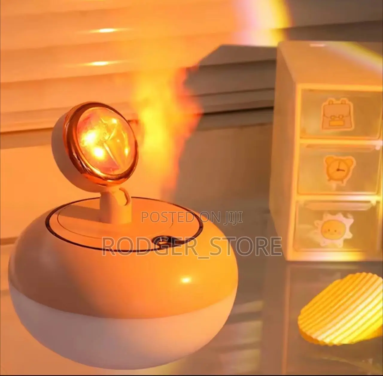 2 in 1 Mini Wireless Sunset Light Air Humidifier Diffuser