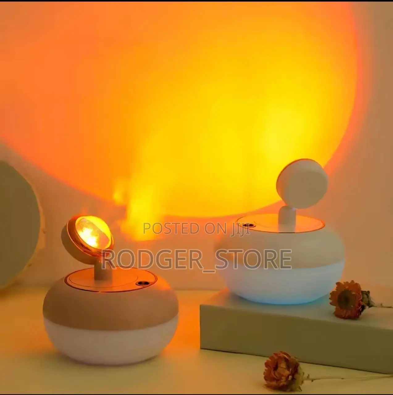 2 in 1 Mini Wireless Sunset Light Air Humidifier Diffuser
