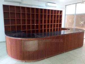 Campus Library Reception Desk/Shelf Set