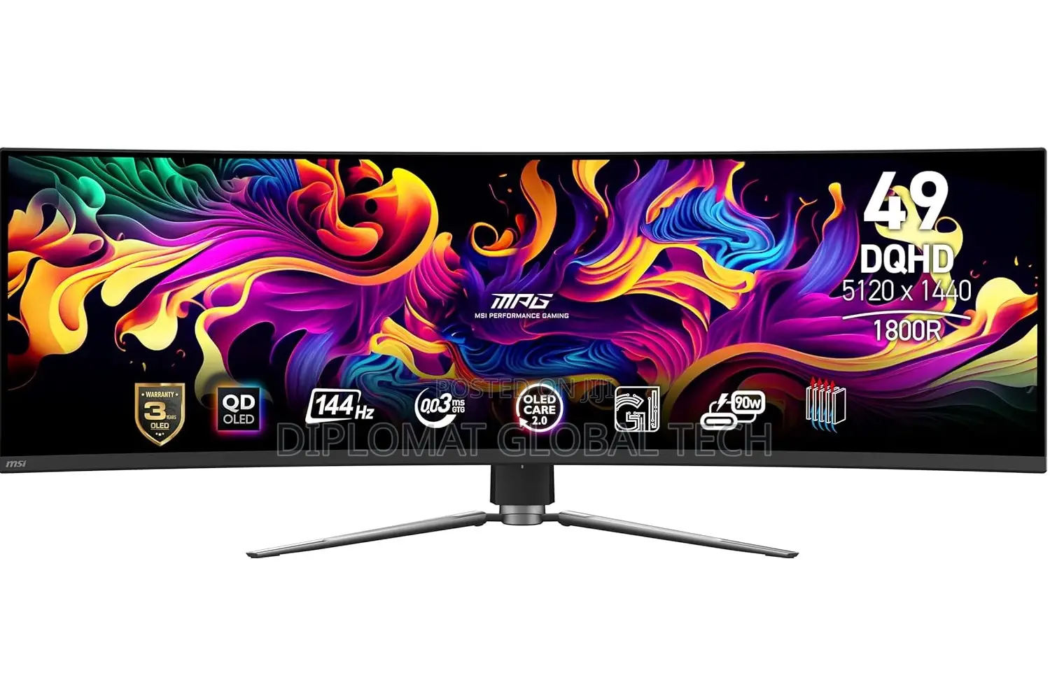 Msi MPG 491cqp Qd-Oled 49 Inch Curved Gaming Monitor Black - DIPLOMAT ...