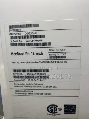 New Laptop Apple MacBook Pro 2019 32GB Intel Core I7 SSD 512GB