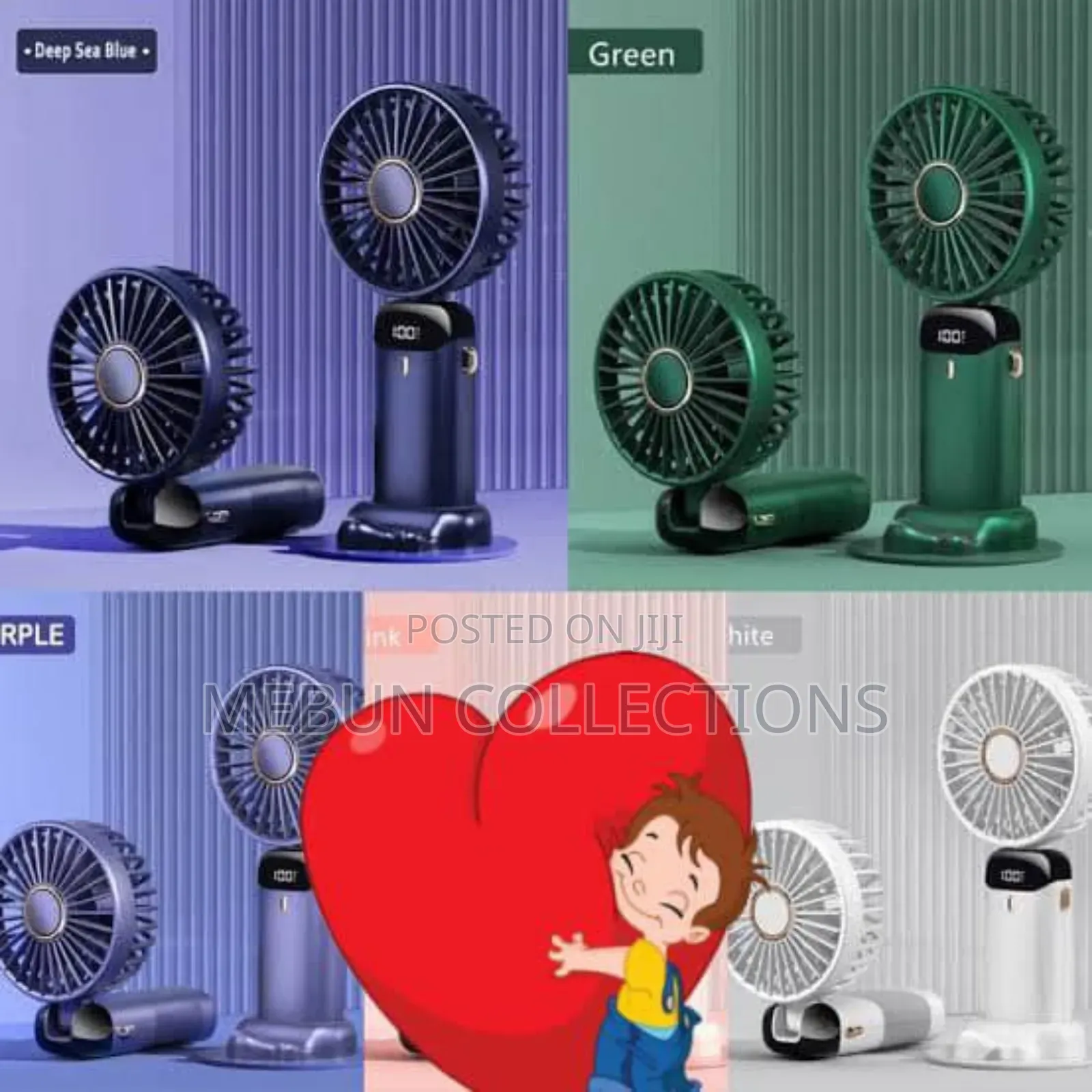LED Digital Display Mini Fan