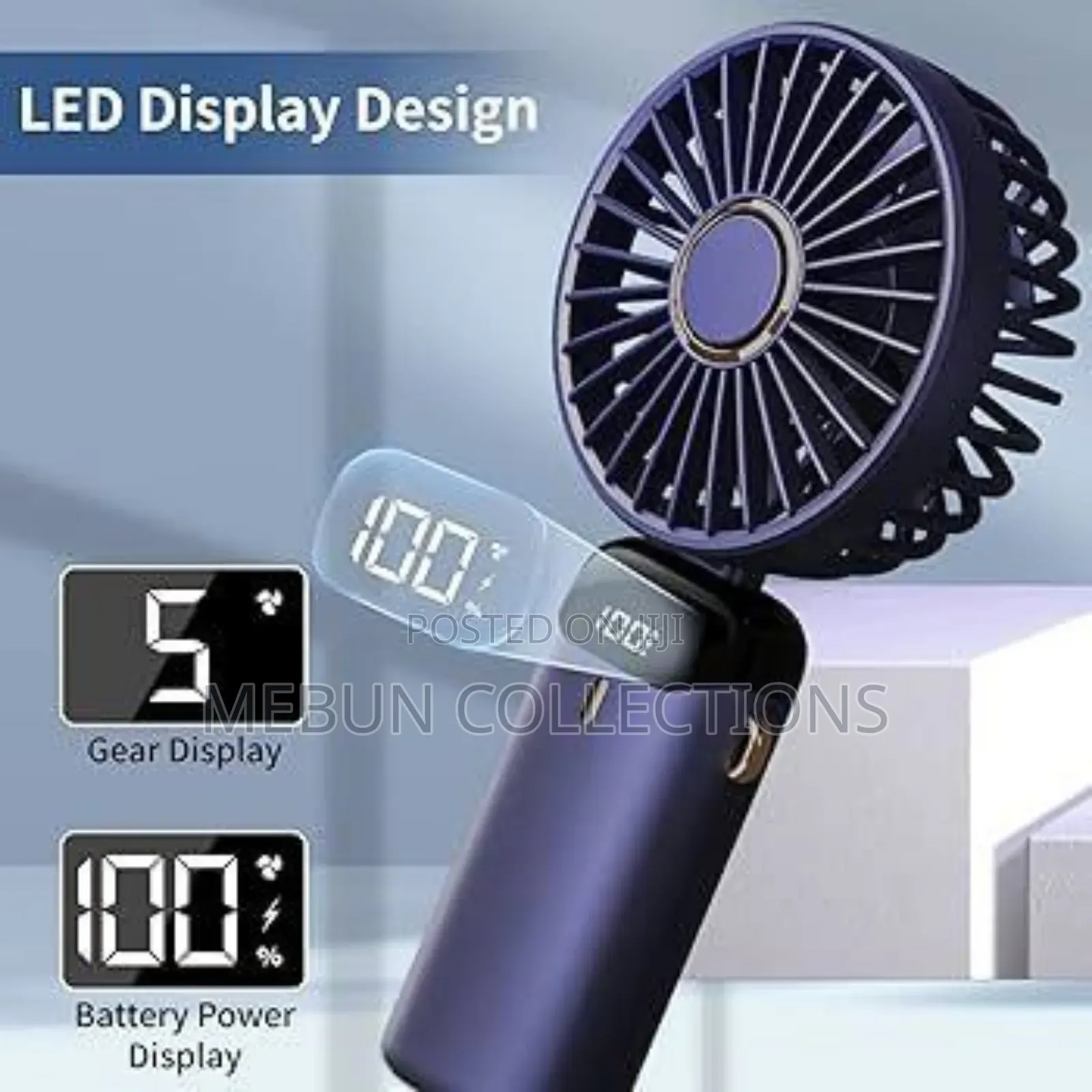 LED Digital Display Mini Fan