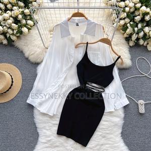 Quality Female Side Open Gown With Long Sleeve
