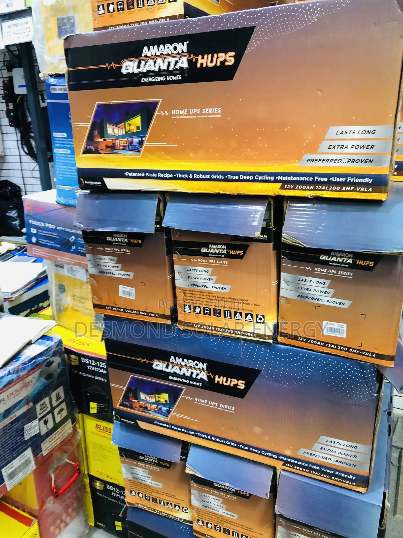 200ah 12V Dry Cell Quanta Solar Batterys
