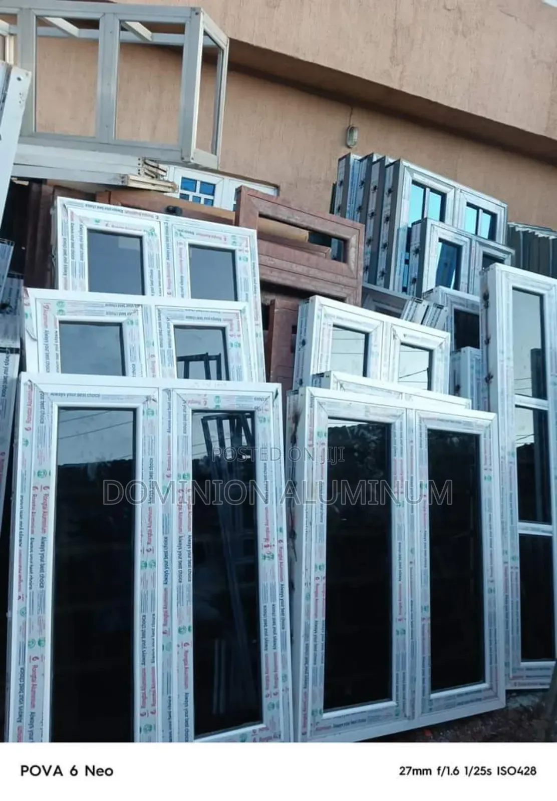Casement Windows With Protector and Black Glass