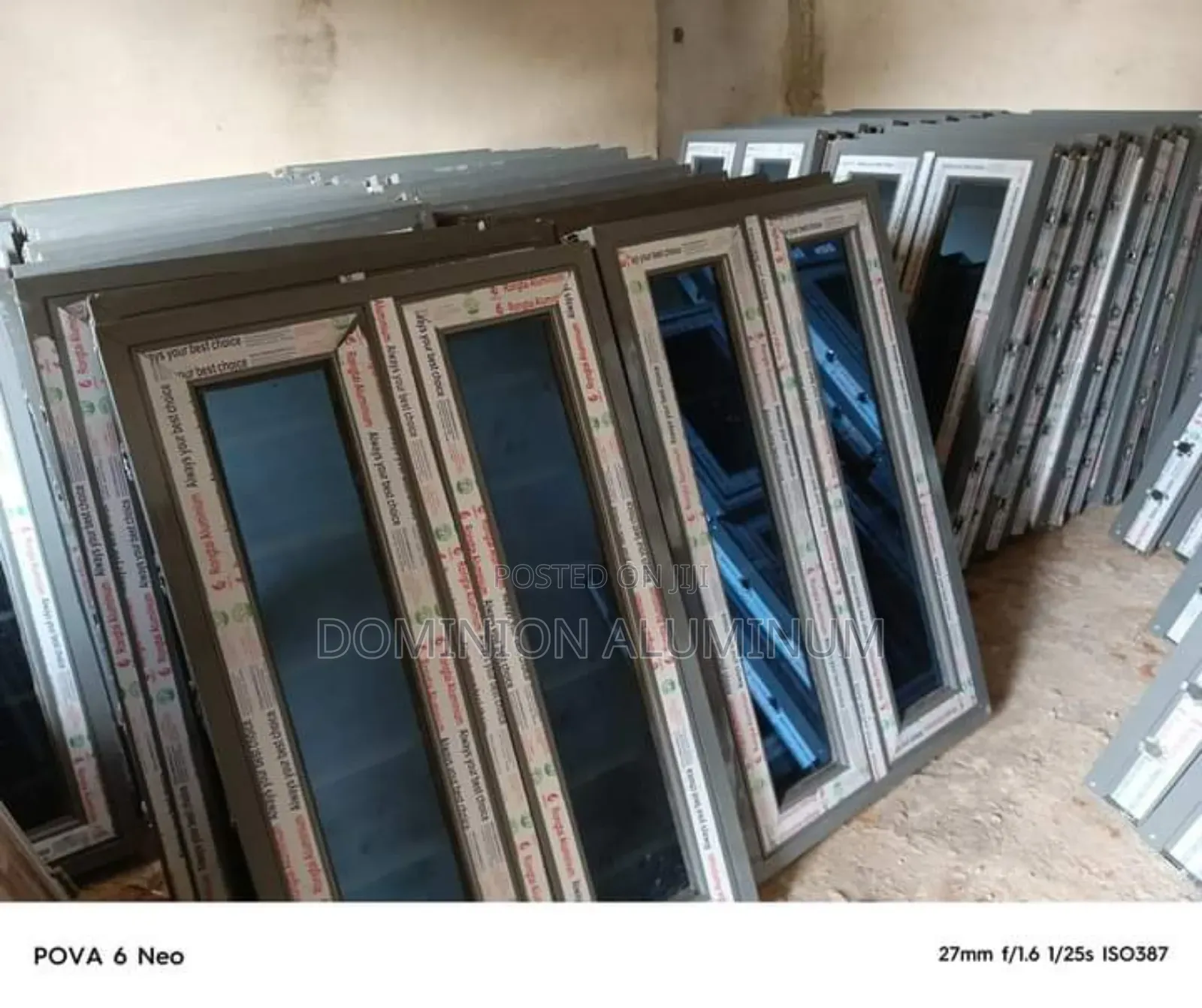 Casement Windows With Protector and Black Glass