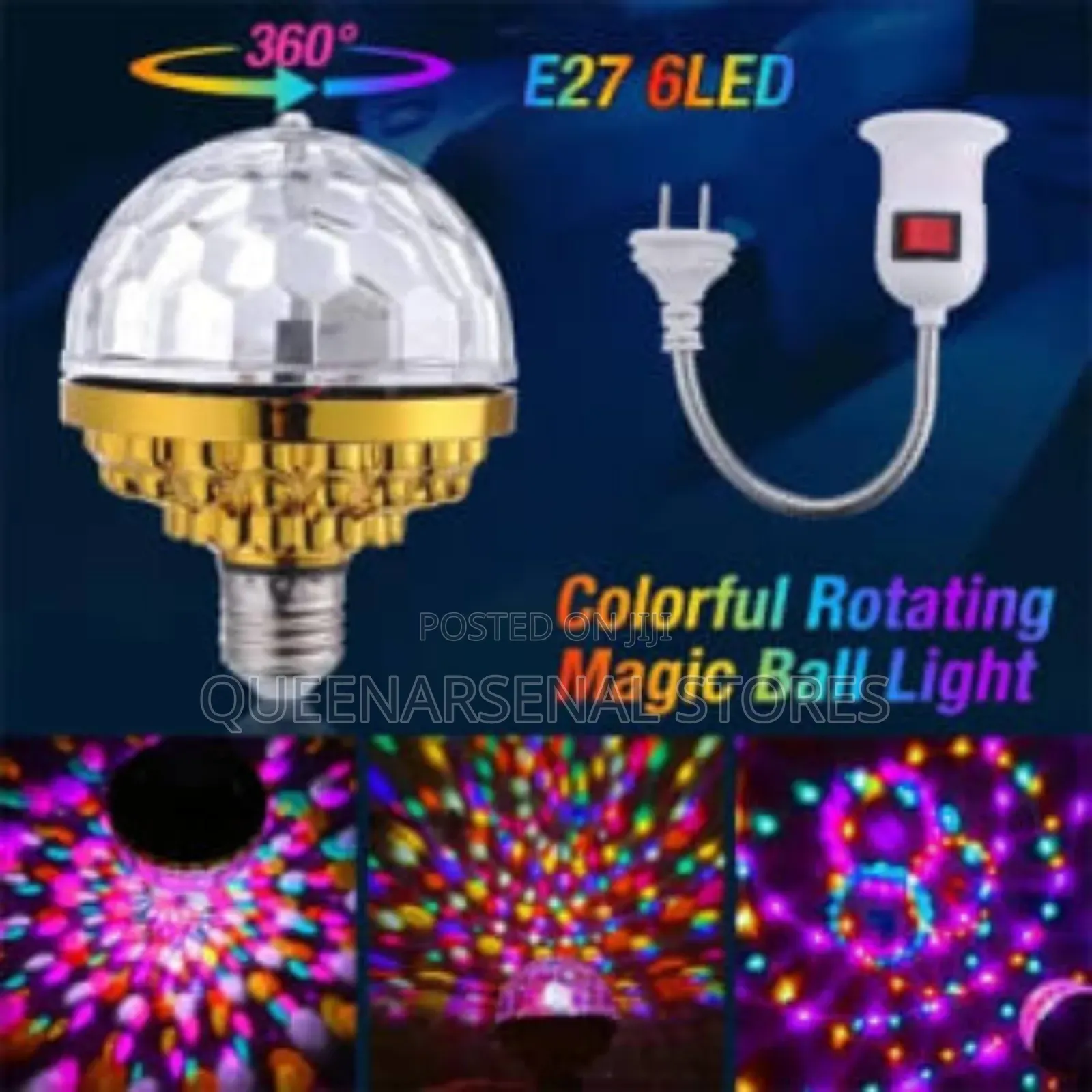 Colourful Rotating Bulb Light