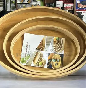 3pcs Oval Wooden Tray