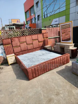 Luxury Six by Six Bed Frame With Its Accessories.
