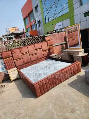 Six by Six Standard Bed With Side Drawers and Mirror