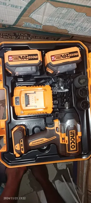 Ingco Cordless Impact Wrench With 4.0ah Battery