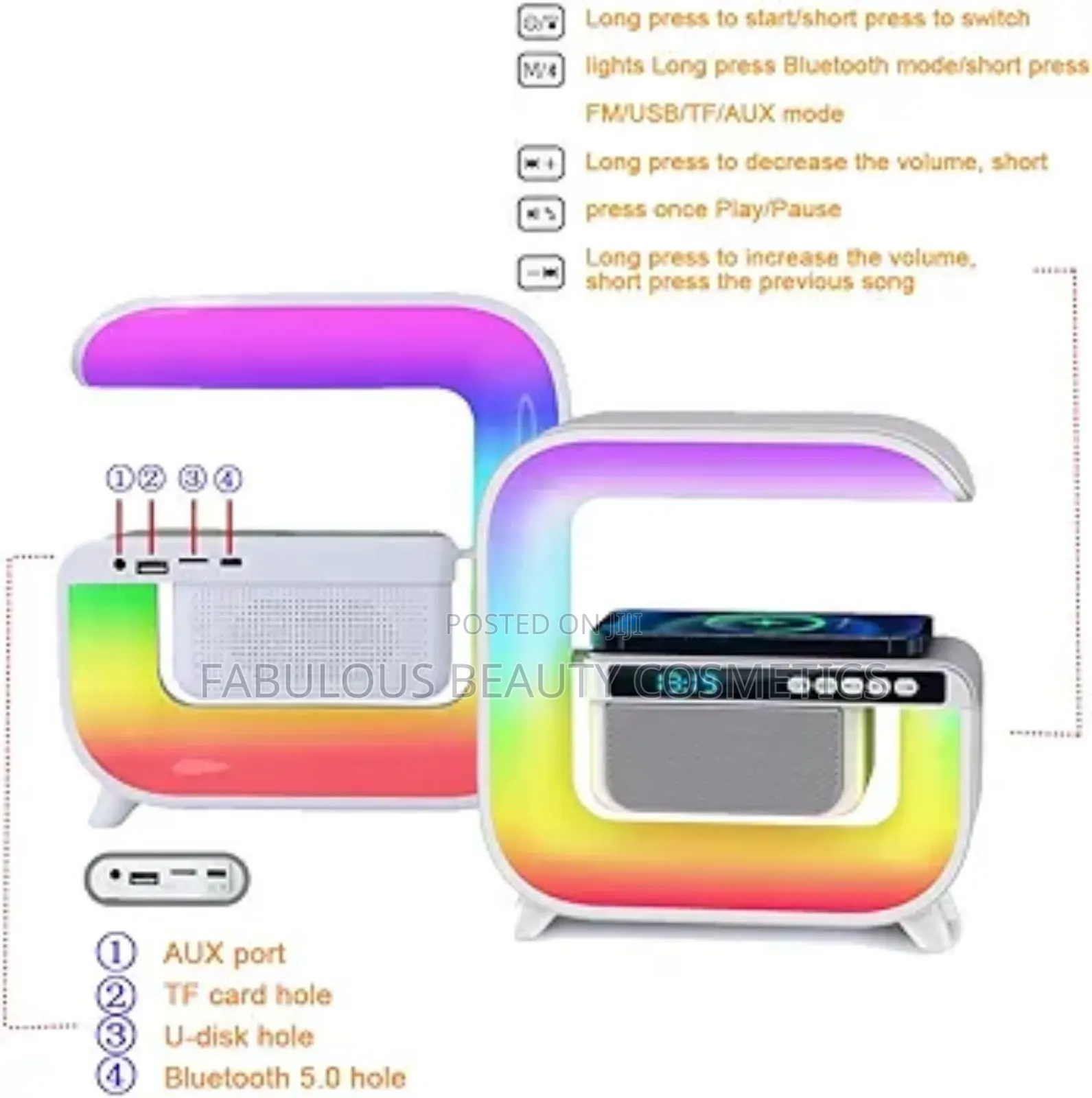 Multi-Functional Atmosphere Lights,Speaker Wireless Charge