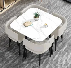 High Class Mini Dining Set With Marble Top by 4