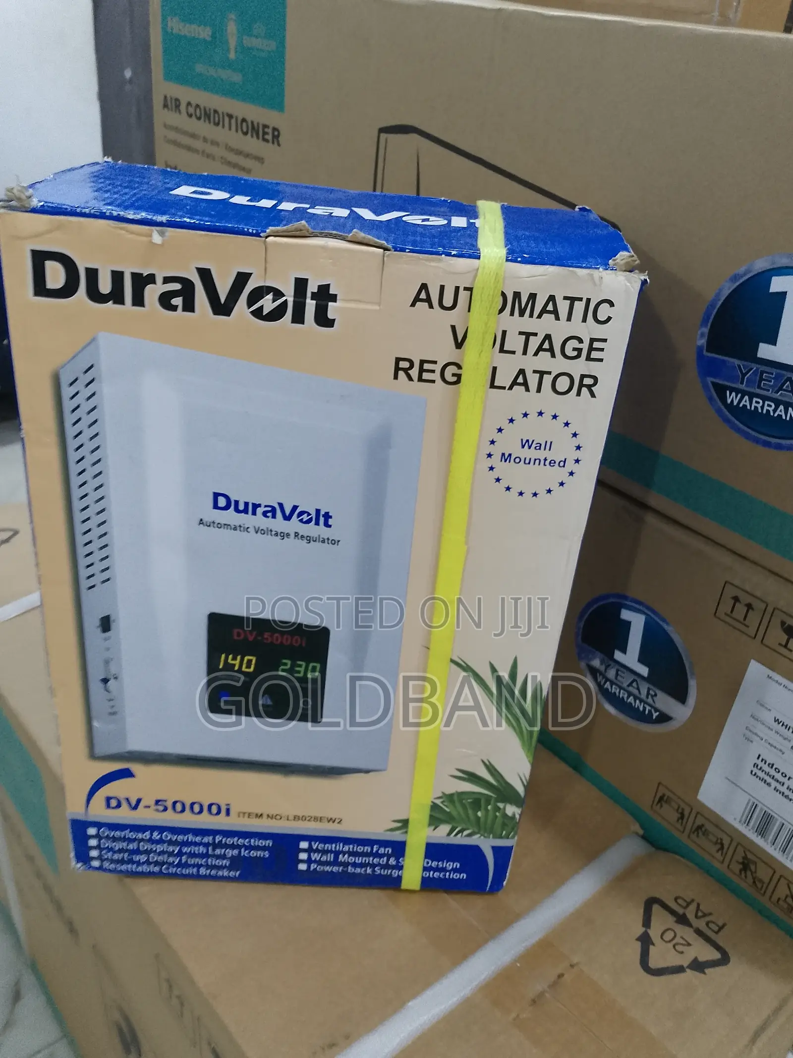 Duravolt 5000W Electric PRO Wall Mounted Stabilizer Dv-5000i