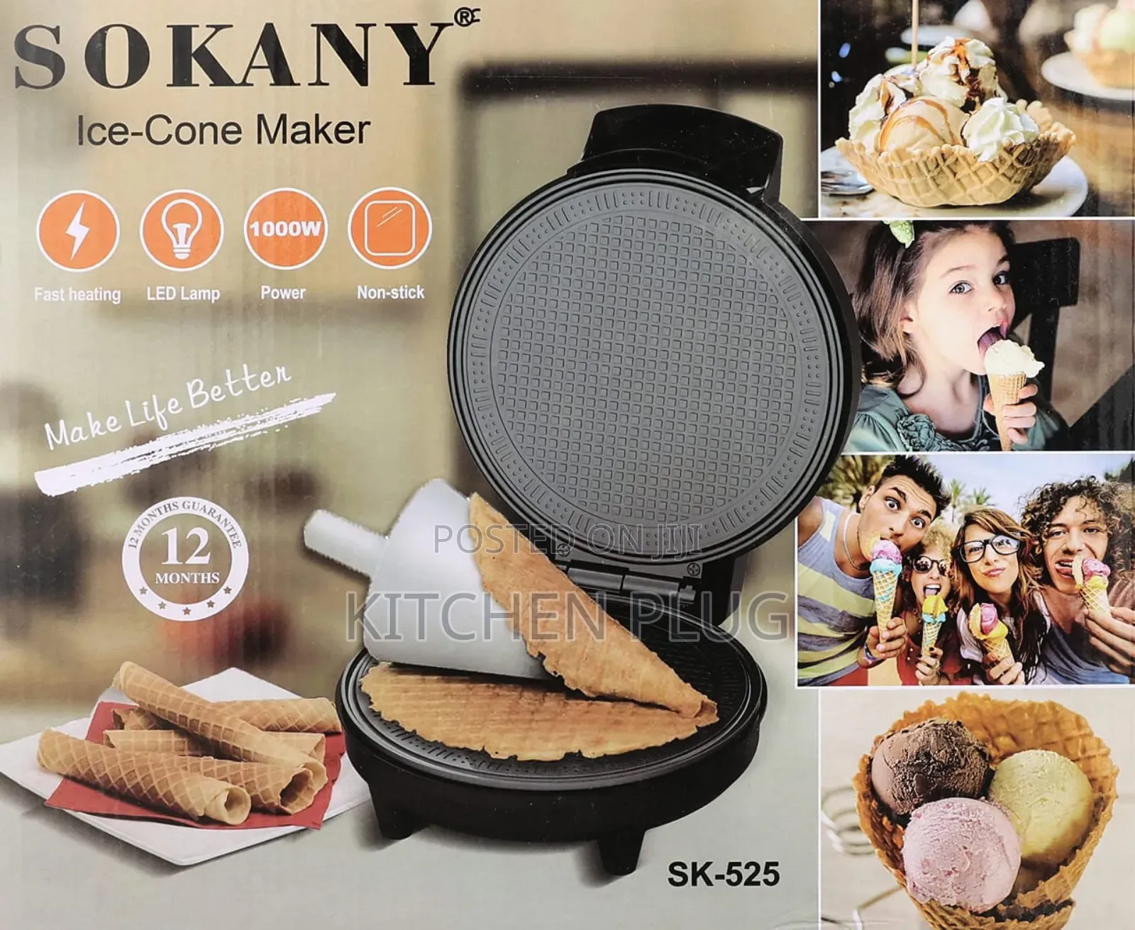 Ice Cream Cone Waffle Maker