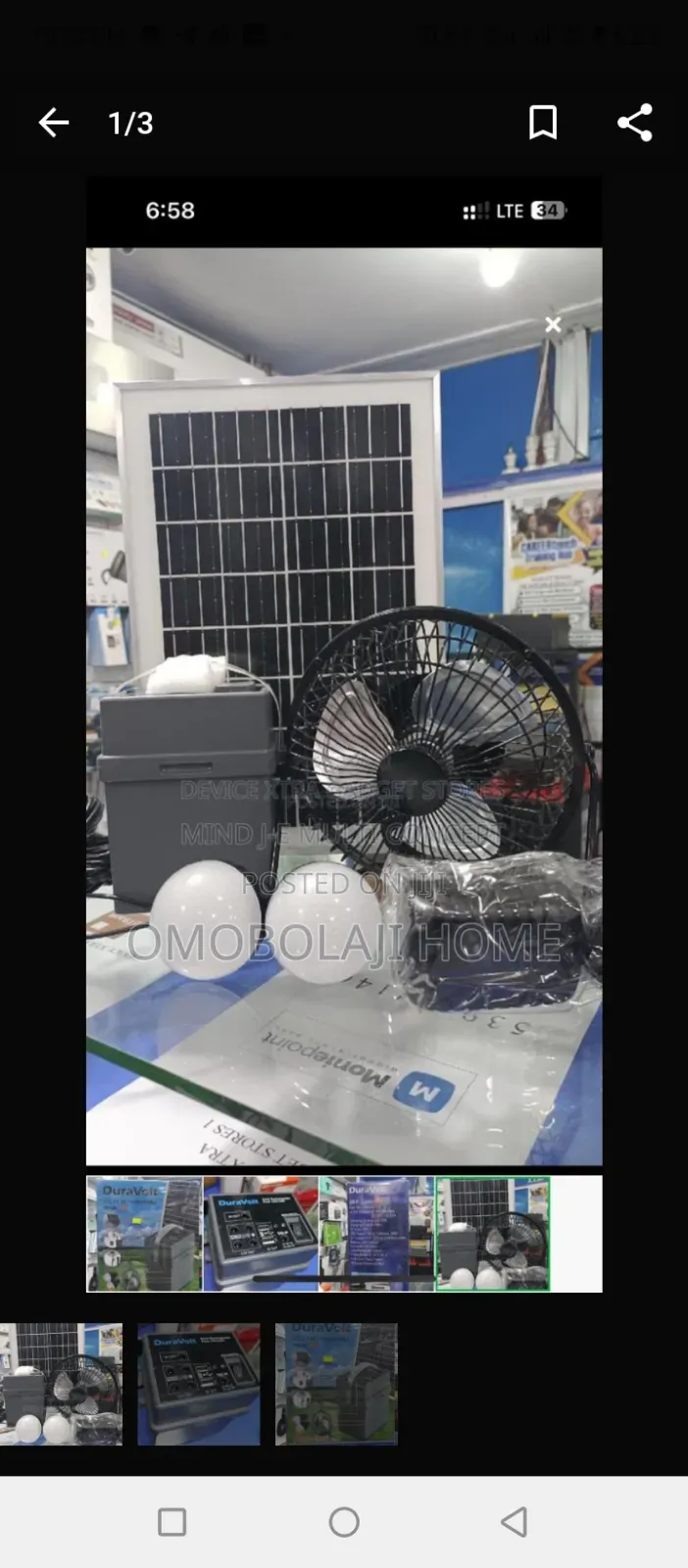 Duravolt Rechargeable Solar Generator Pack