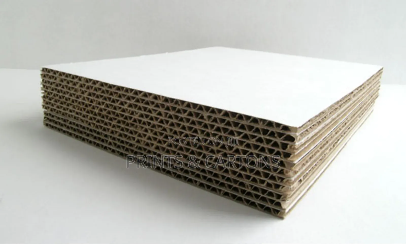 Brown Flat Carton Board With White Side