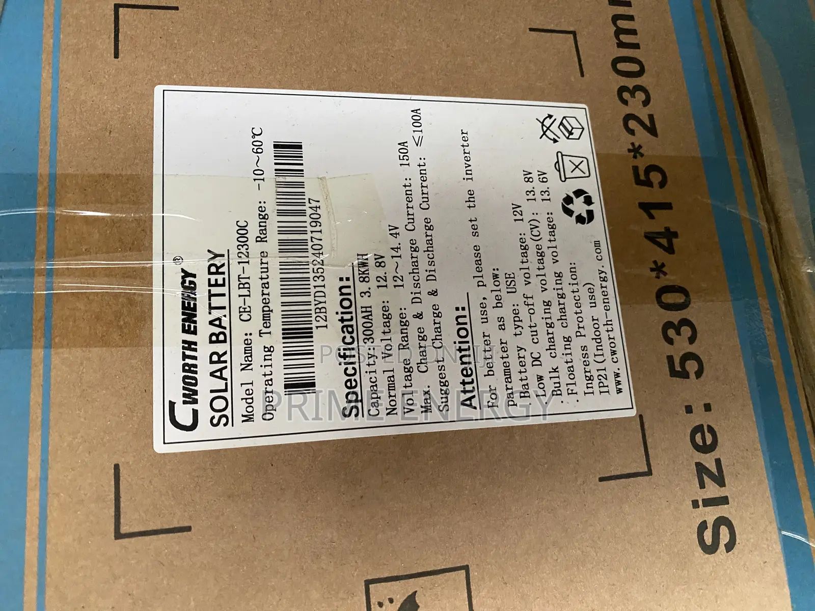 Cworth 3.8kwh 12.8v Lithium Battery