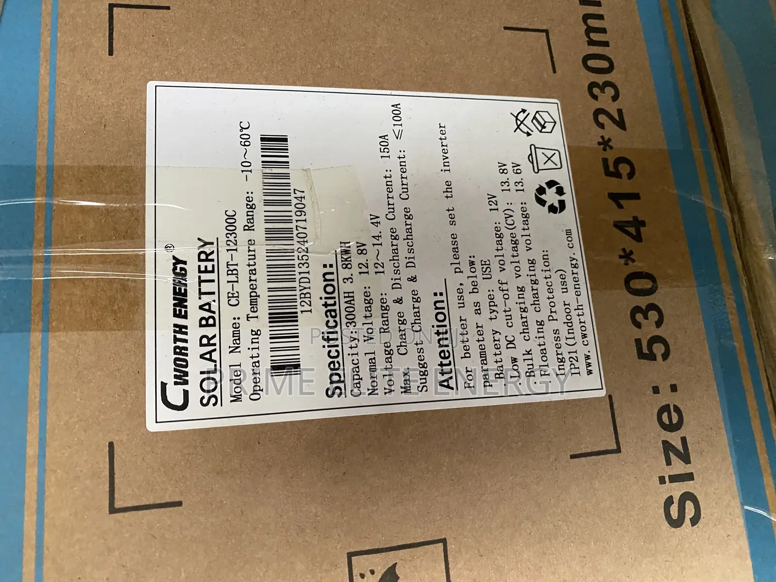 Cworth 3.8kwh 12.8v Lithium Battery