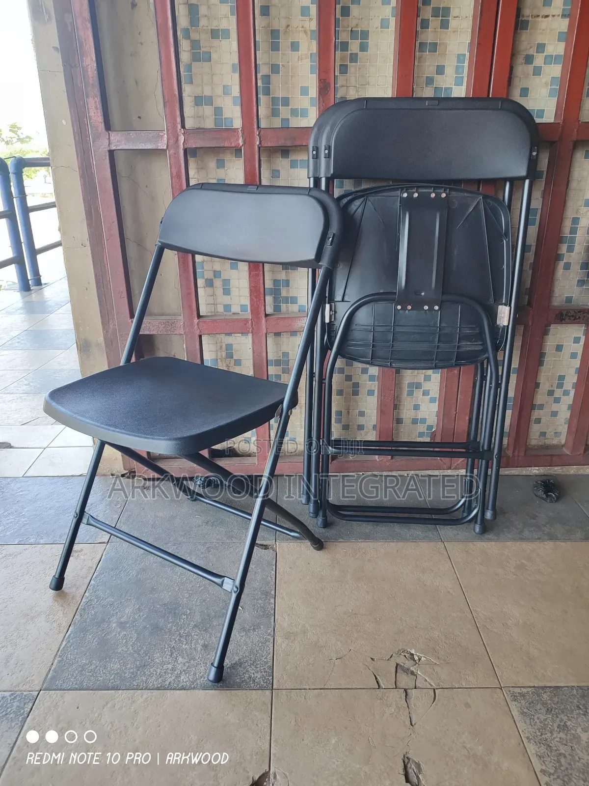 Metal Leg Foldable Plastic Chair