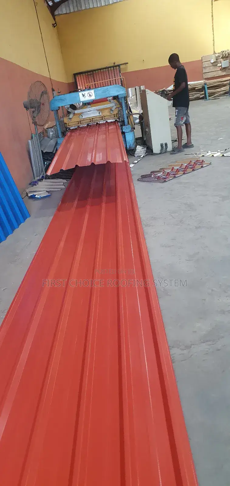 Red Colour Oven Baked Aluminium Roofing Sheets