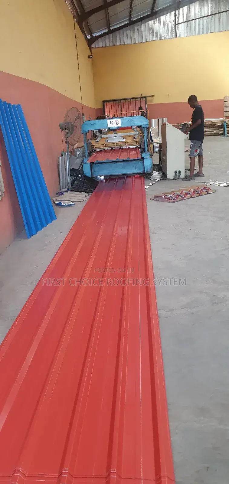 Red Colour Oven Baked Aluminium Roofing Sheets