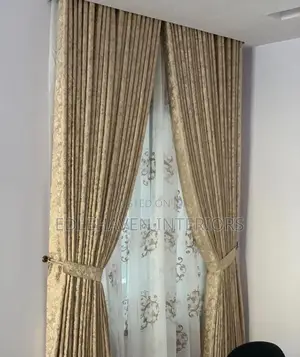 Stock Curtain With Flowery Inner