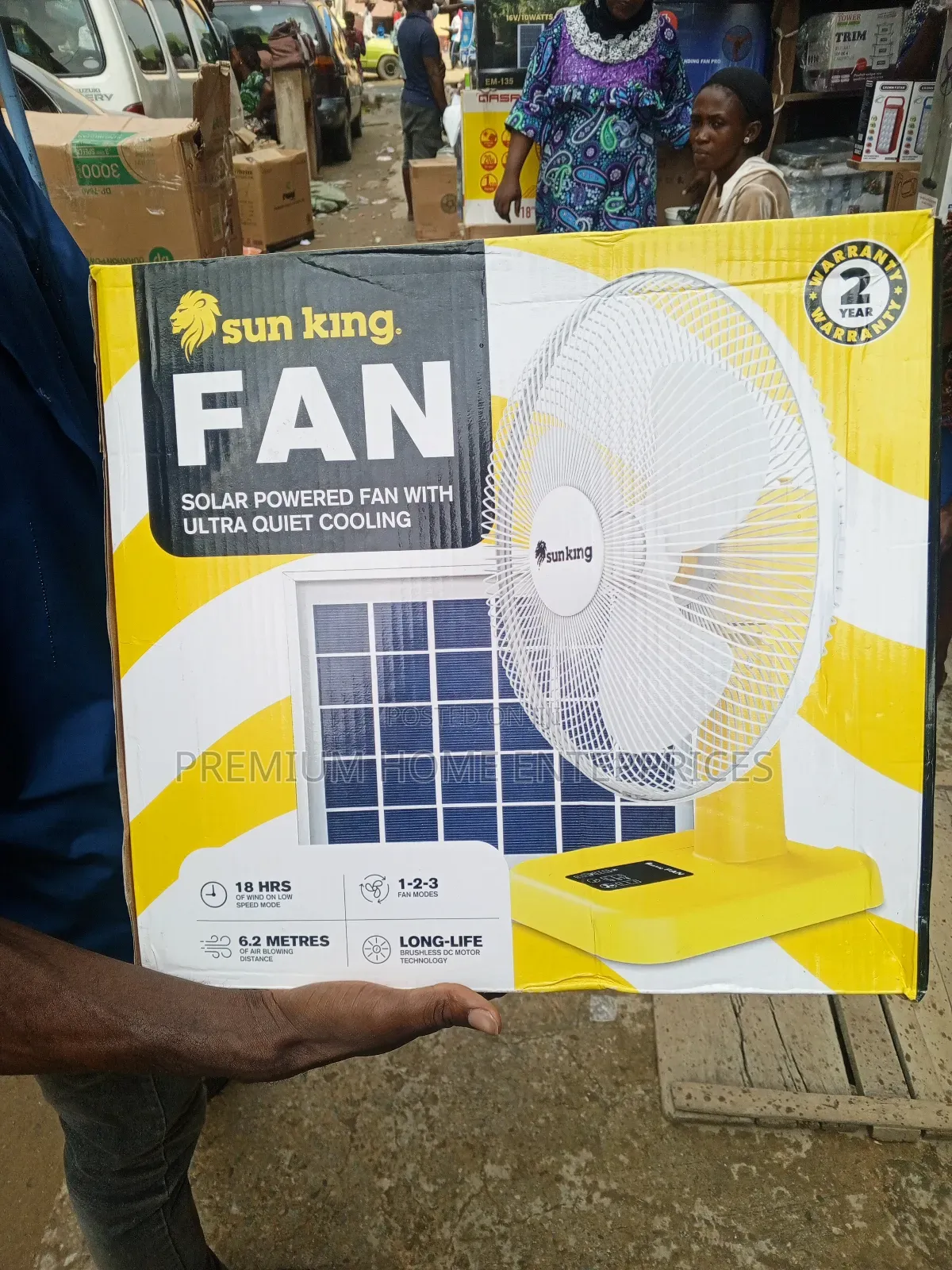 Sunking Solar Table Fan 16 Inches