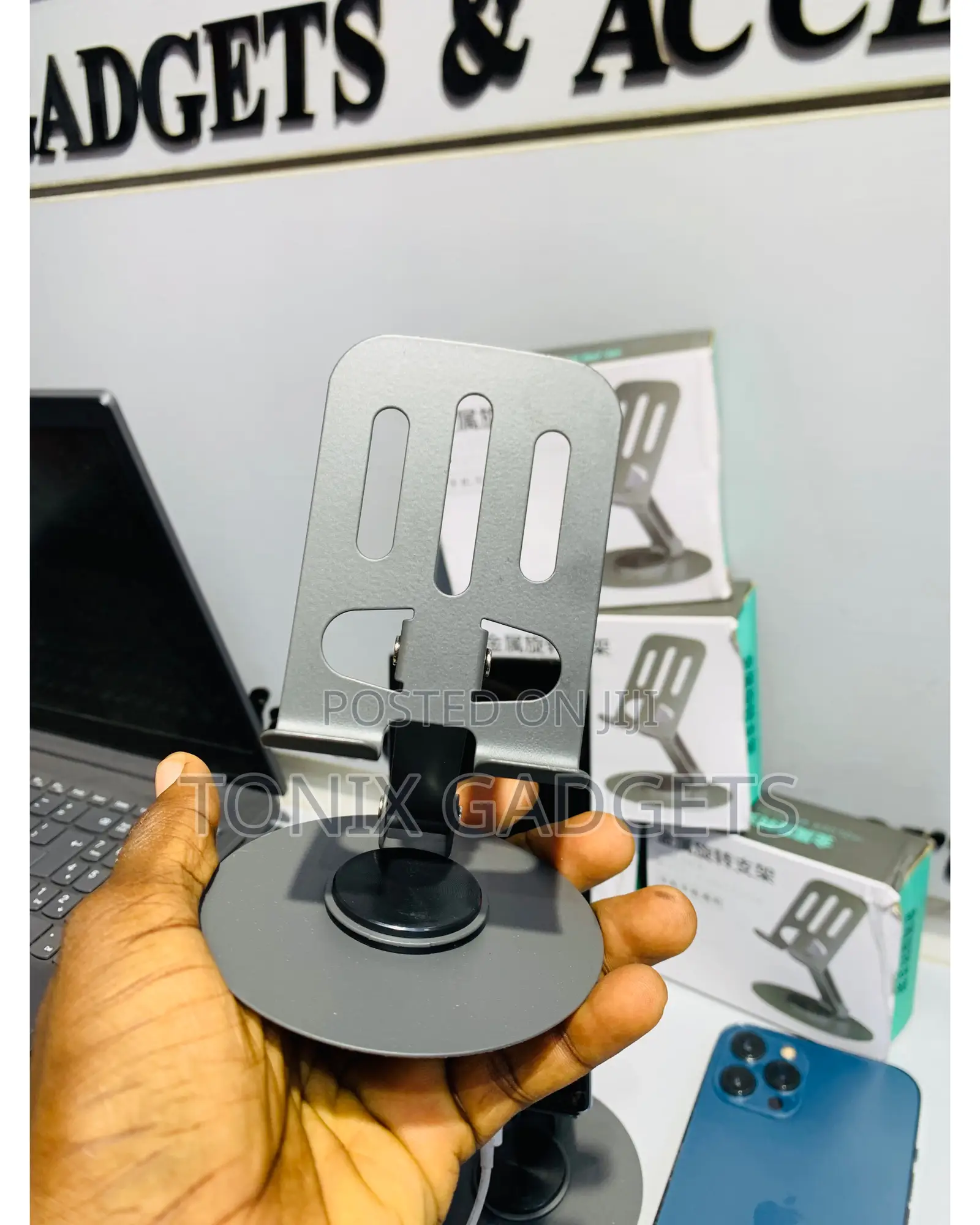 Multi-Function Rotational Phone Holder for Phone/Tablet