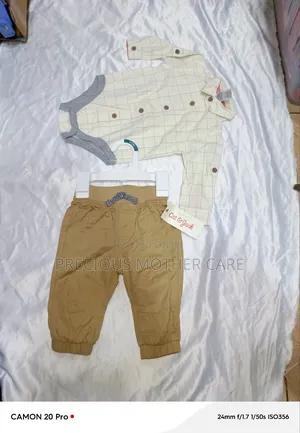 Baby Boys Shirt Pin Under and Chinos Short