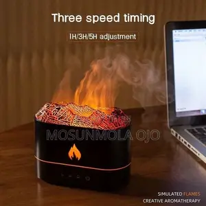 Ultrasonic 250ML Humidifier With Volcanic Simulation Flame