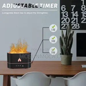 Ultrasonic 250ML Humidifier With Volcanic Simulation Flame