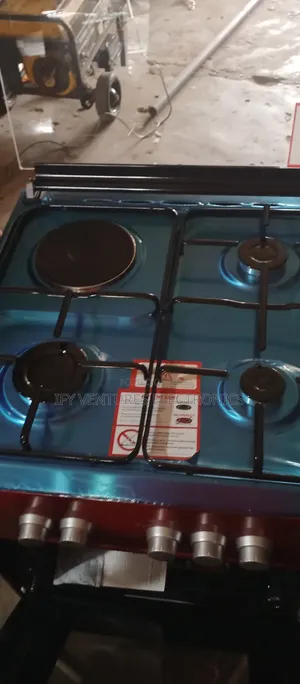 3+1 Maxi Gas Cooker, Red Color, 60*60cm