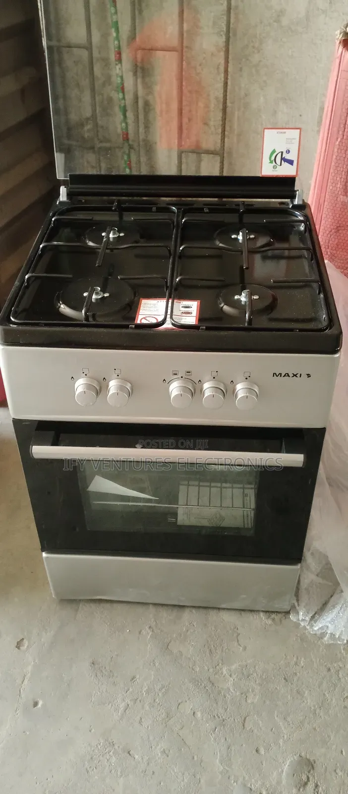 60*60cm Maxi 4 Burner Gas Cooker, Inox Color