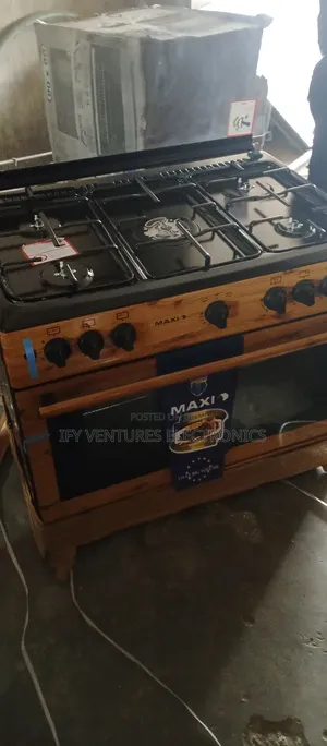Maxi Gas Cooker 60*90cm 5 Burner Wooden Color