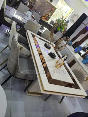 High Quality Executive Marble Dining Table With 6 Chairs