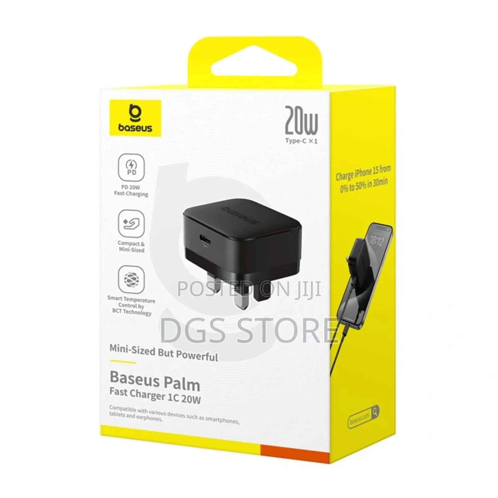 Baseus Palm Fast Charger 20w 1c Type C