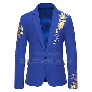 Mens Hot Stamping Suit (Blue Color, Size Xl)